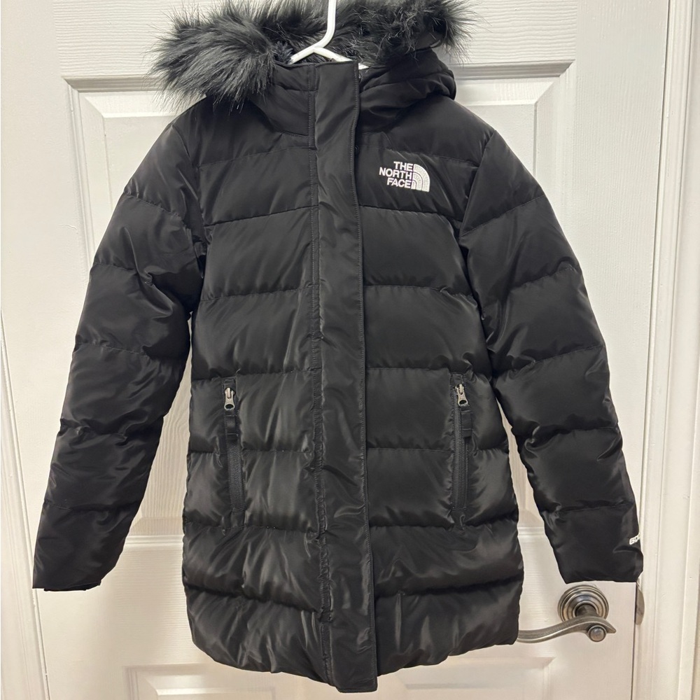 The North Face | Kids Down Long Parka Black, Size 7/8